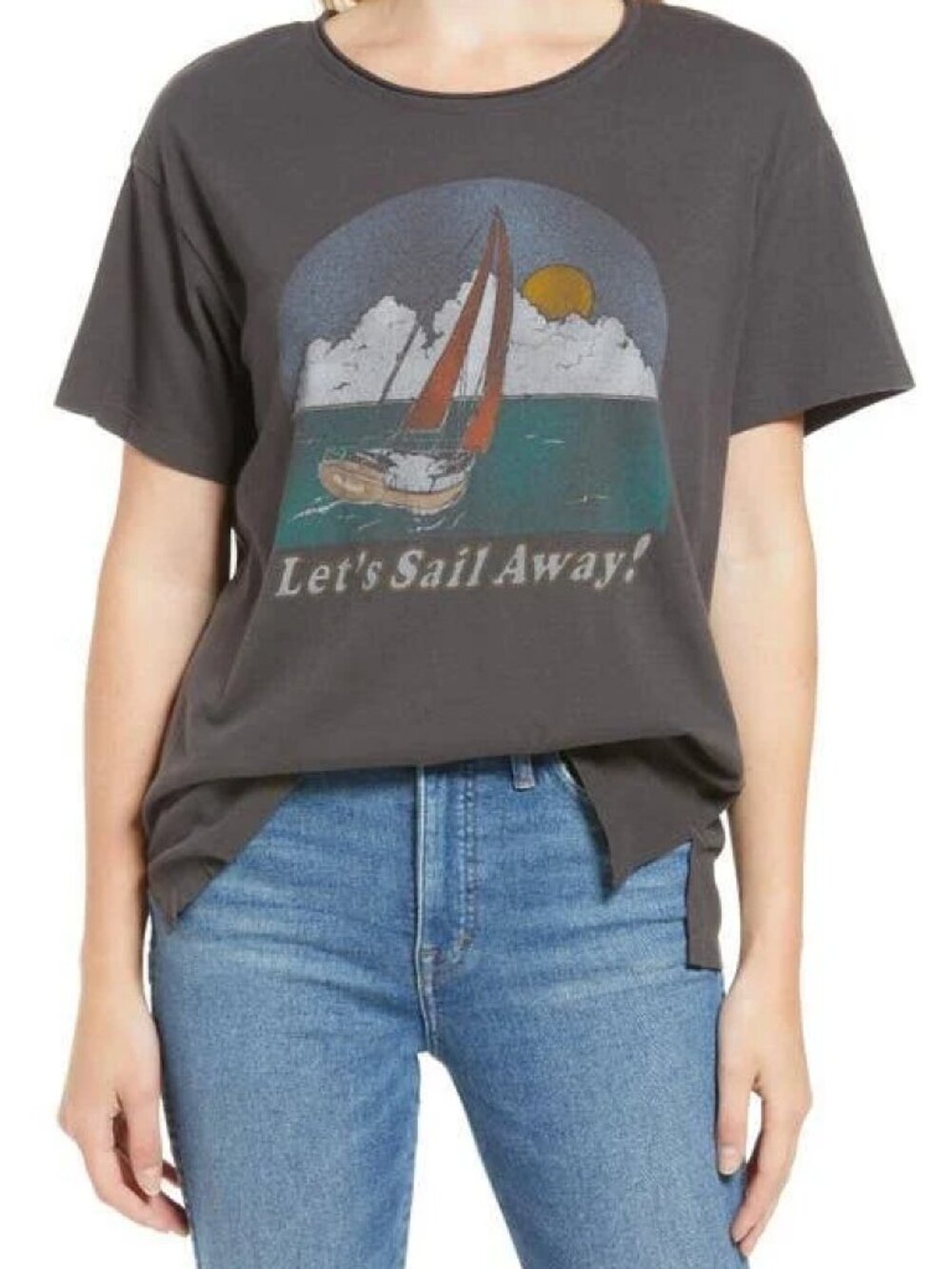 Madewell Let's Sail Away Graphic Tee Size XS